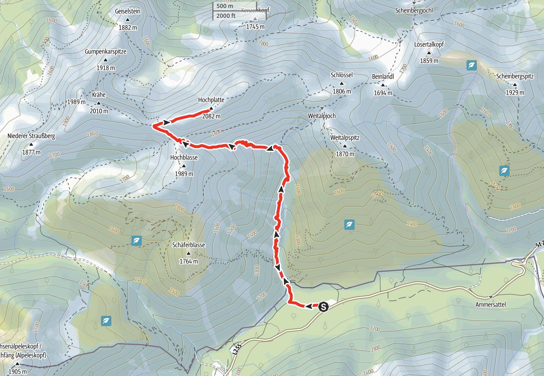 Hochplatte-map