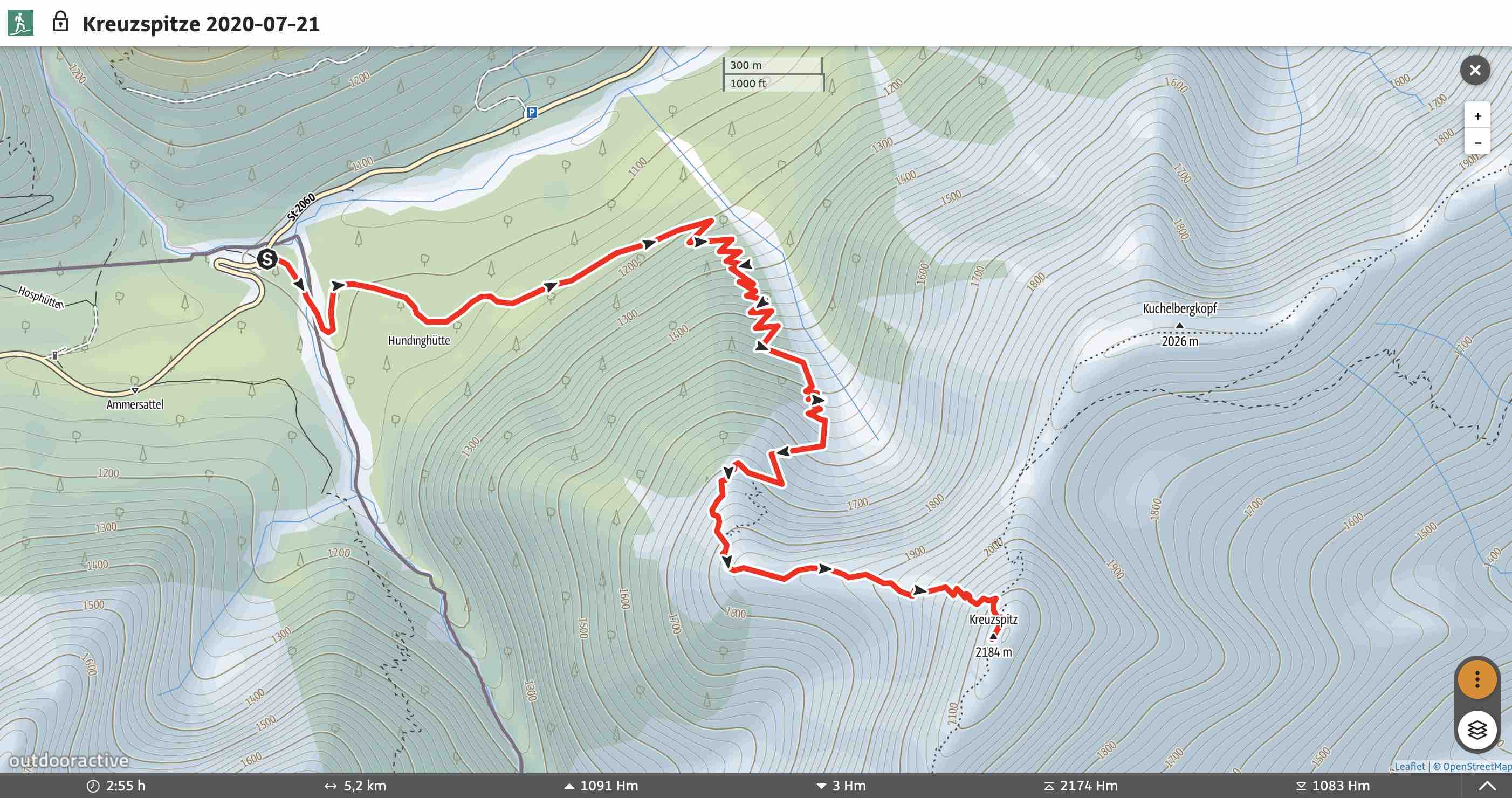 Kreuzspitze-Map